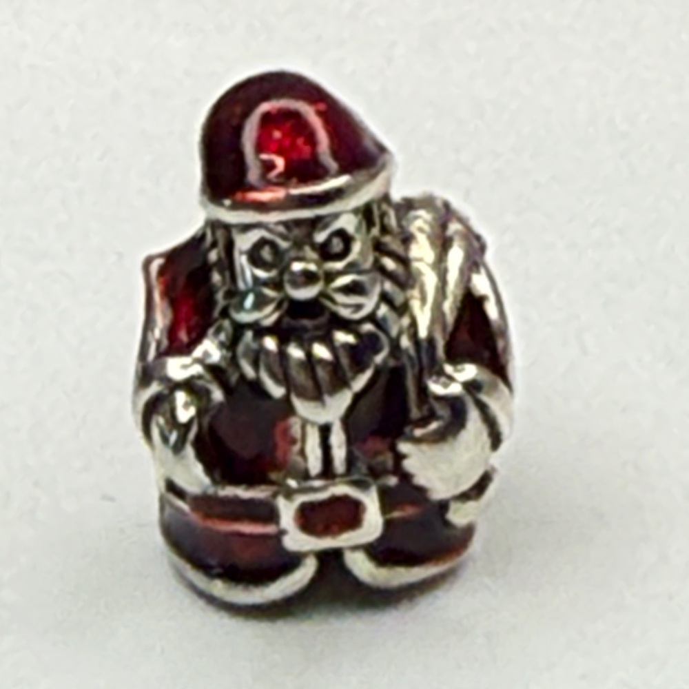 Retired Pandora Santa Claus Charm | Red Enamel | 925 ALE